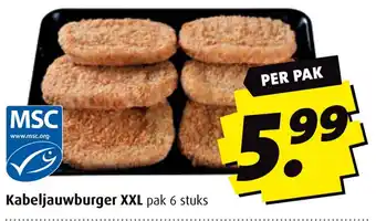 Boni Kabeljauwburger XXL aanbieding