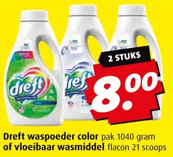 Boni Dreft waspoeder color of vloeibaar wasmiddel aanbieding