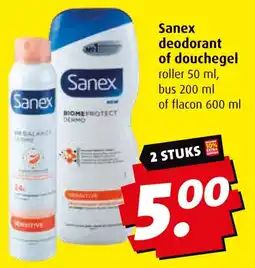 Boni Sanex deodorant of douchegel aanbieding