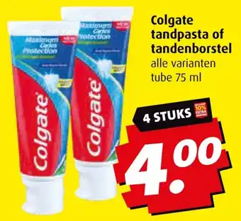 Boni Colgate tandpasta of tandenborstel aanbieding