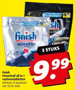 Boni Finish Powerball all in 1 vaatwastabletten aanbieding