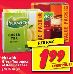 Nettorama Pickwick Green Tea Lemon of Rooibos Thee aanbieding