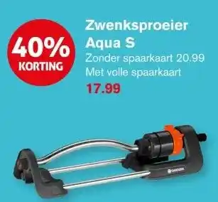 Hoogvliet Zwenksproeier  Aqua S aanbieding