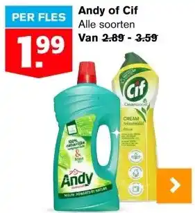 Hoogvliet Andy of Cif aanbieding