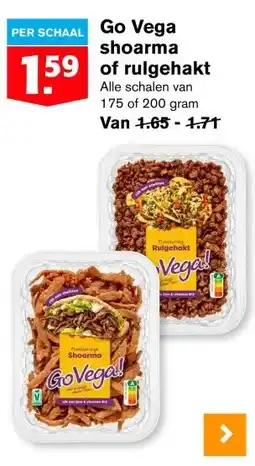 Hoogvliet Go Vega shoarma of rulgehakt aanbieding