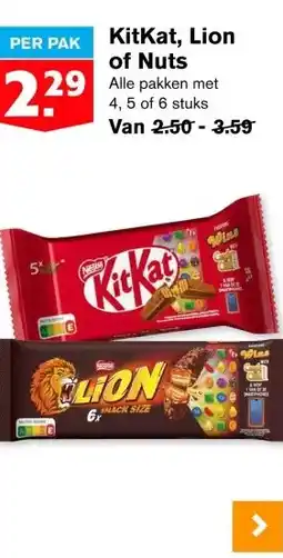 Hoogvliet KitKat, Lion of Nuts aanbieding