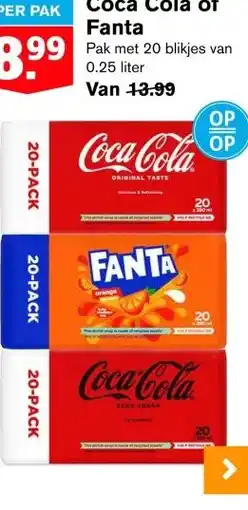 Hoogvliet Coca Cola of Fanta aanbieding