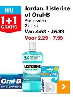 Hoogvliet Jordan, Listerine of Oral-B aanbieding