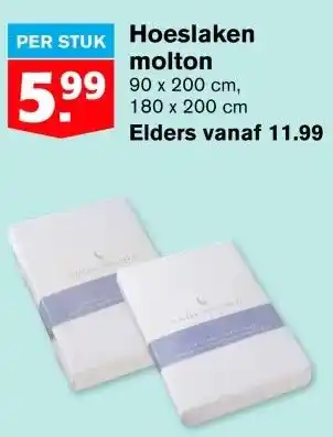 Hoogvliet Hoeslaken molton aanbieding