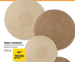 Xenos Vloerkleed riet - ø120 cm aanbieding