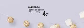 Xenos Lichtslinger met bollen - bruin - 175 cm aanbieding