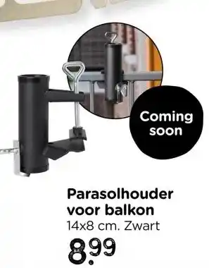 Xenos Parasolhouder voor balkon - 14.5x8x4 cm aanbieding