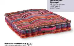 Xenos Matraskussen Mexican - rood/paars - 40x40 cm aanbieding