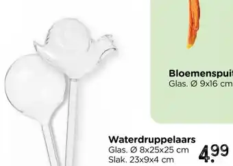 Xenos Waterdruppelaar slak - glas - 23x4.8x9.5 cm aanbieding