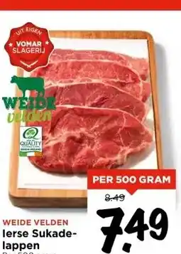 Vomar Voordeelmarkt WEIDE VELDEN lerse Sukade- lappen Per 500 gram aanbieding