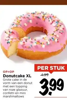 Vomar Voordeelmarkt OP=OP Donutcake XL aanbieding