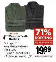 Vomar Voordeelmarkt OP=OP Van der Valk Badjas aanbieding