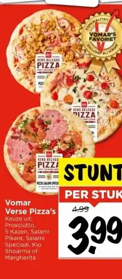 Vomar Voordeelmarkt Verse Pizza's aanbieding