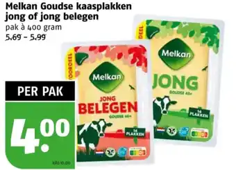 Poiesz Melkan Goudse kaasplakken jong of jong belegen aanbieding