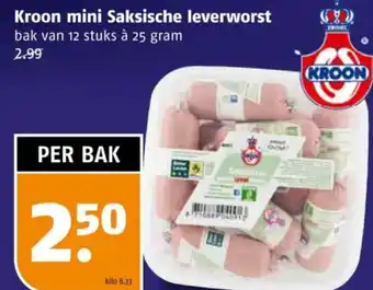 Poiesz Kroon mini Saksische leverworst aanbieding