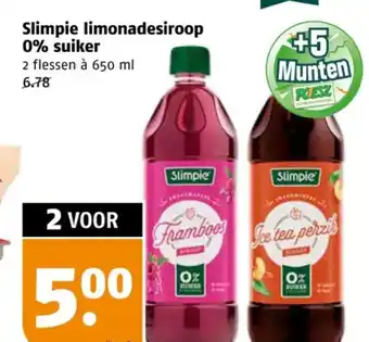 Poiesz Slimpie limonadesiroop 0% suiker aanbieding