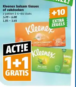 Poiesz Kleenex balsam tissues of zakdoeken aanbieding