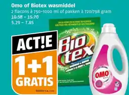 Poiesz Omo of Biotex wasmiddel aanbieding