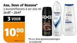 Poiesz Axe, Dove of Rexona aanbieding