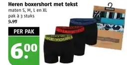 Poiesz Heren boxershort met tekst aanbieding