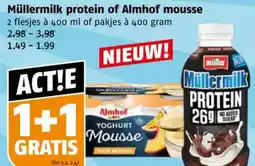 Poiesz Müllermilk protein of Almhof mousse aanbieding