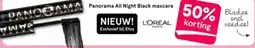 Etos Panorama All Night Black mascara aanbieding