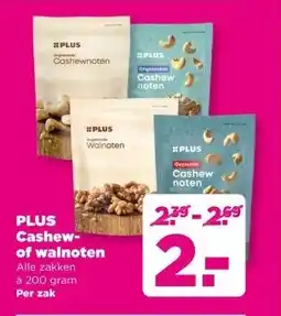 PLUS PLUS Cashew- of walnoten aanbieding