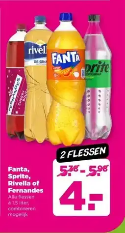 PLUS Fanta, Sprite, Rivella of Fernandes aanbieding