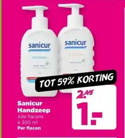 PLUS Sanicur Handzeep aanbieding