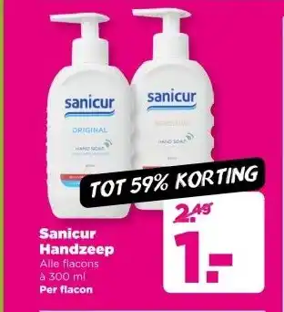 PLUS Sanicur Handzeep aanbieding