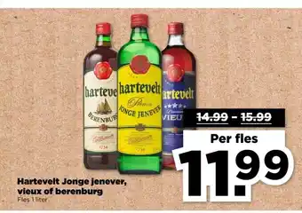 PLUS Hartevelt Jonge jenever, vieux of berenburg aanbieding