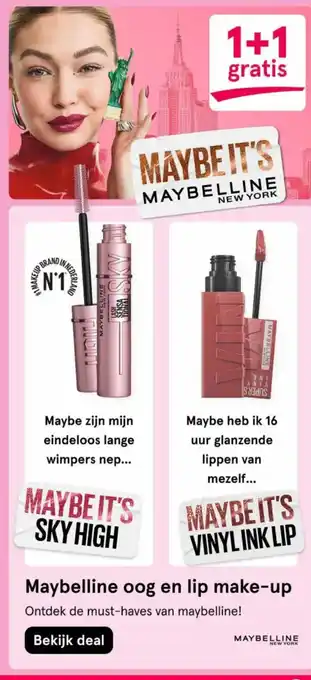 Etos Maybelline oog en lip make up aanbieding