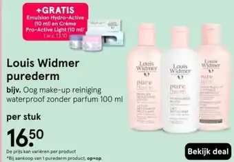 Etos Louis Widmer purederm aanbieding