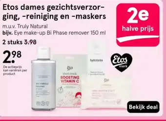 Etos Etos dames gezichtsverzorging, reiniging en maskers aanbieding