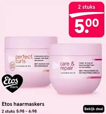 Etos Etos haarmaskers aanbieding