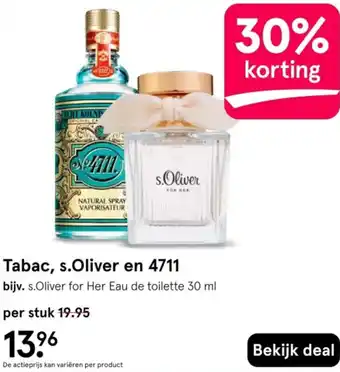 Etos Tabac, s.Oliver en 4711 aanbieding