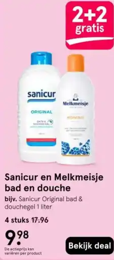 Etos Sanicur en Melkmeisje bad en douche aanbieding