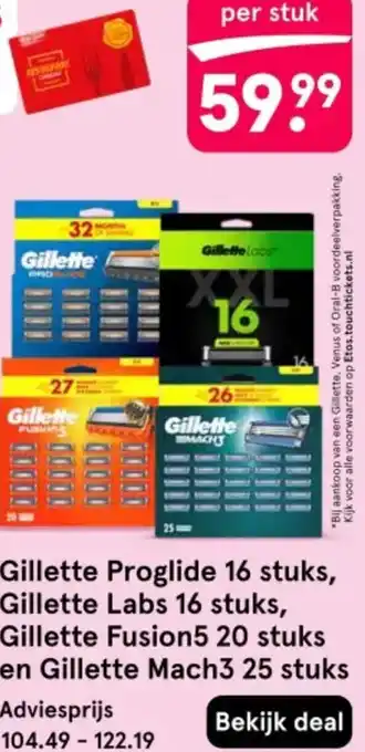 Etos Gillette aanbieding