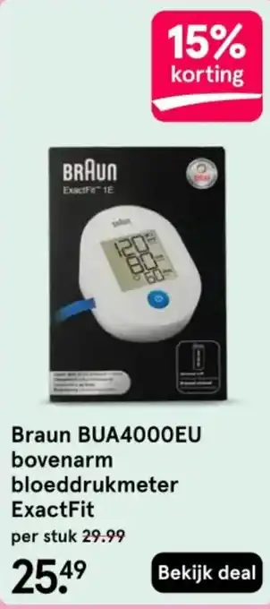 Etos Braun BUA4000EU bovenarm bloeddrukmeter ExactFit aanbieding