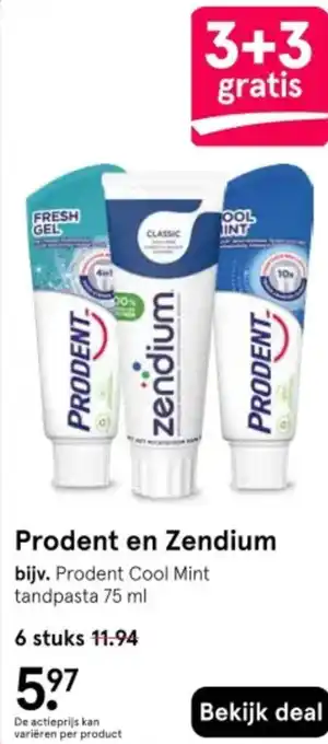 Etos Prodent en Zendium aanbieding