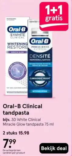 Etos Oral-B Clinical tandpasta aanbieding