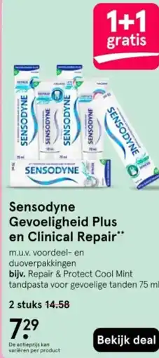 Etos Sensodyne Gevoeligheid Plus en Clinical Repair aanbieding