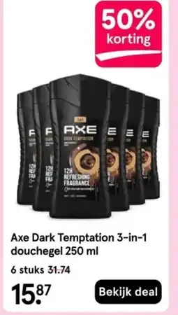 Etos Axe Dark Temptation 3 in 1 douchegel aanbieding