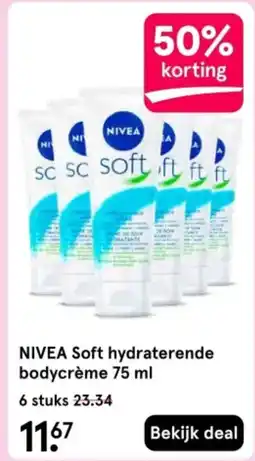 Etos NIVEA Soft hydraterende bodycrème aanbieding