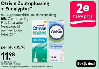 Etos Otrivin Zoutoplossing + Eucalyptus aanbieding